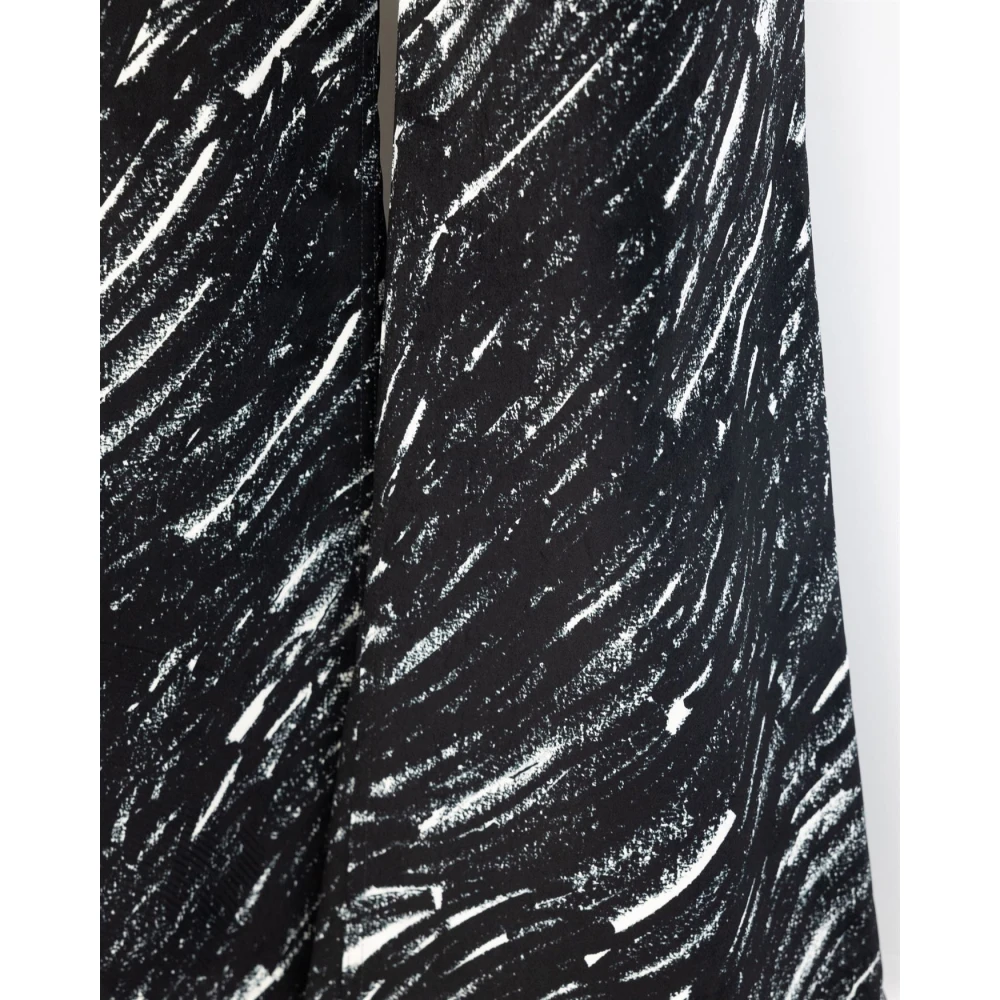 Marni Zwarte Denim Broek met Crayon Print Black Dames