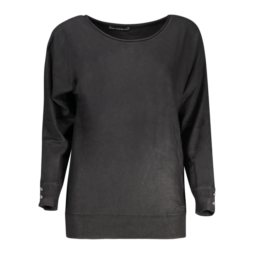 Guess Women's Black Round-Neck Knitwear, Xs, Round-Neck Knitwear