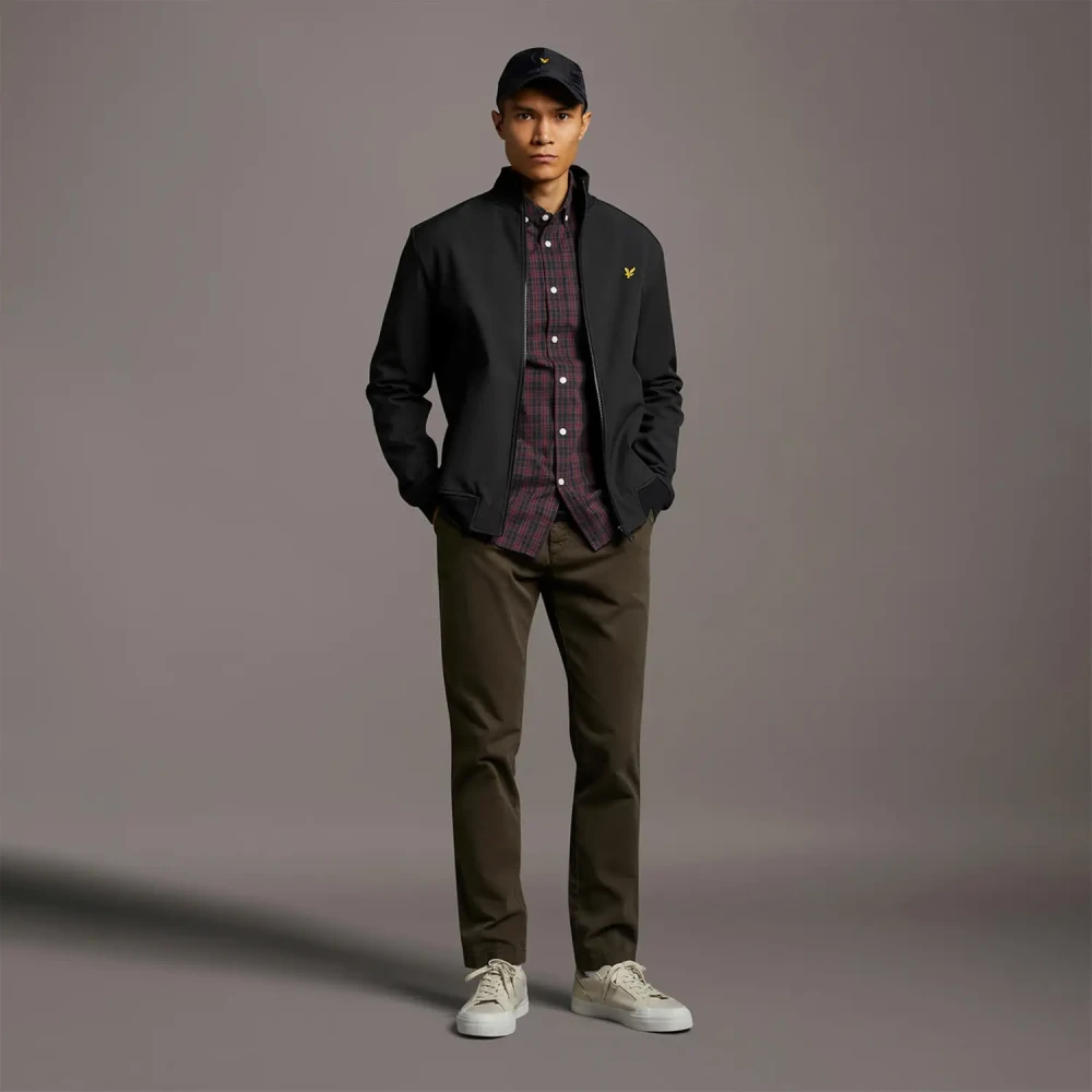 Lyle & Scott Controleer het popine -shirt Red Heren
