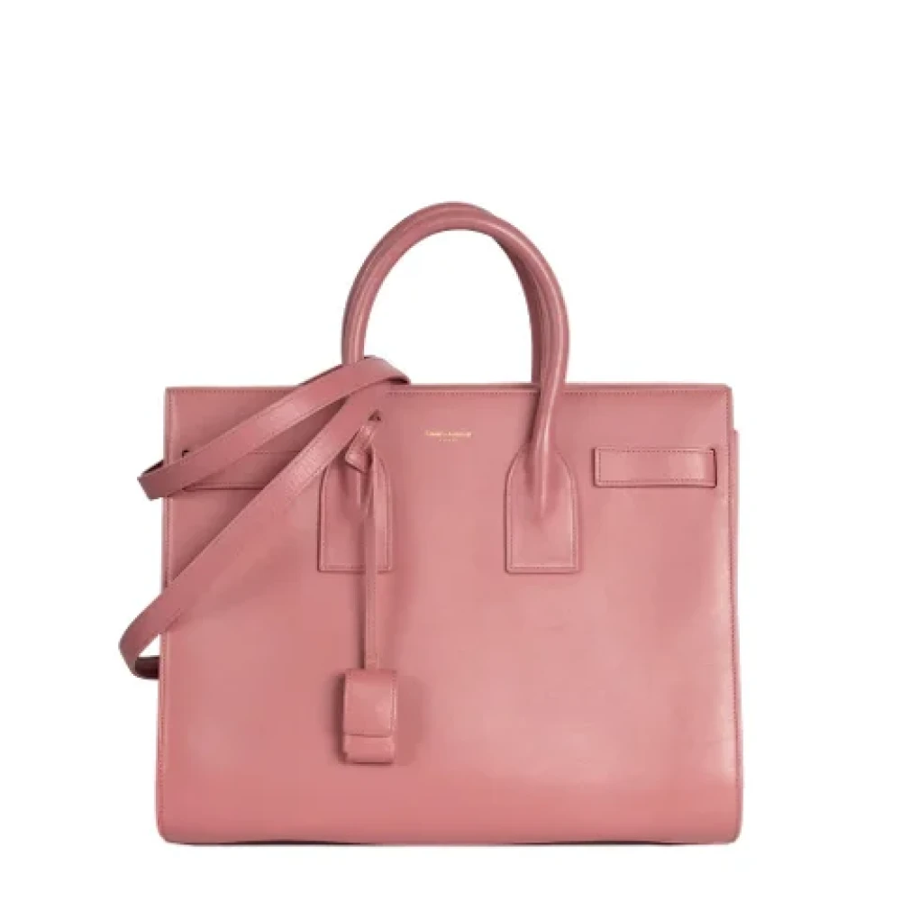 Yves Saint Laurent Vintage Pre-owned Leather handbags Pink Dames