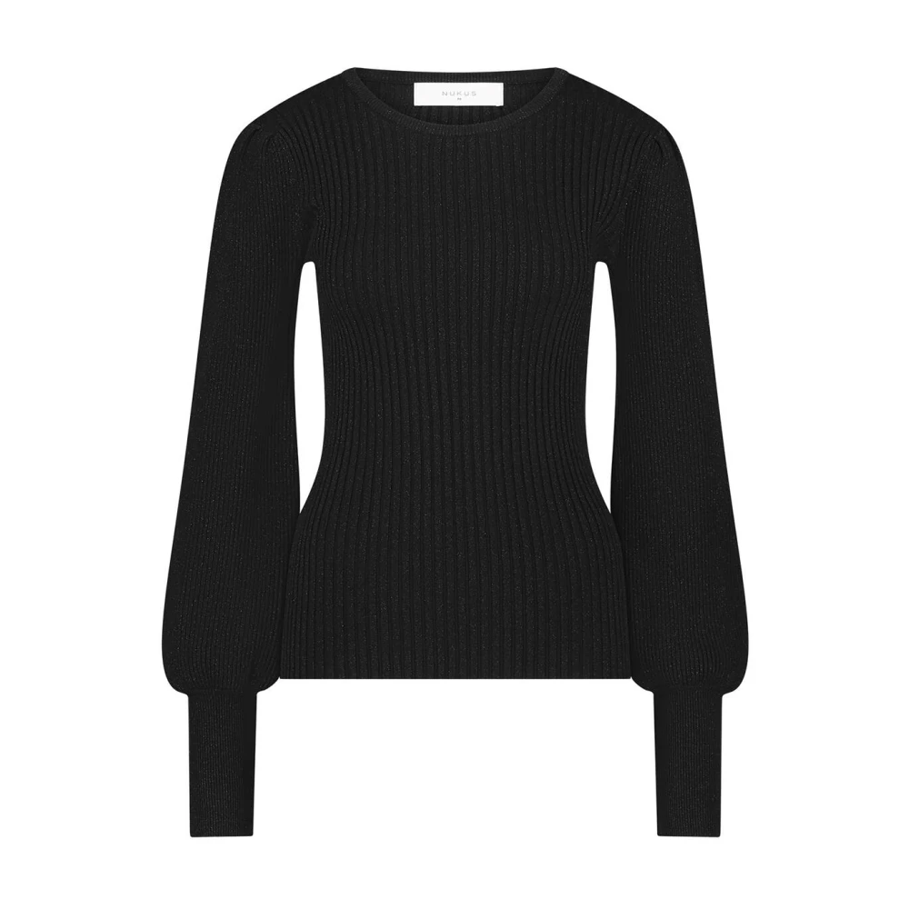 Nukus Lurex Mulberry Pullover Sweater Black Dames