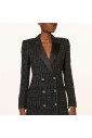 robe-blazer-avec-revers-en-satin