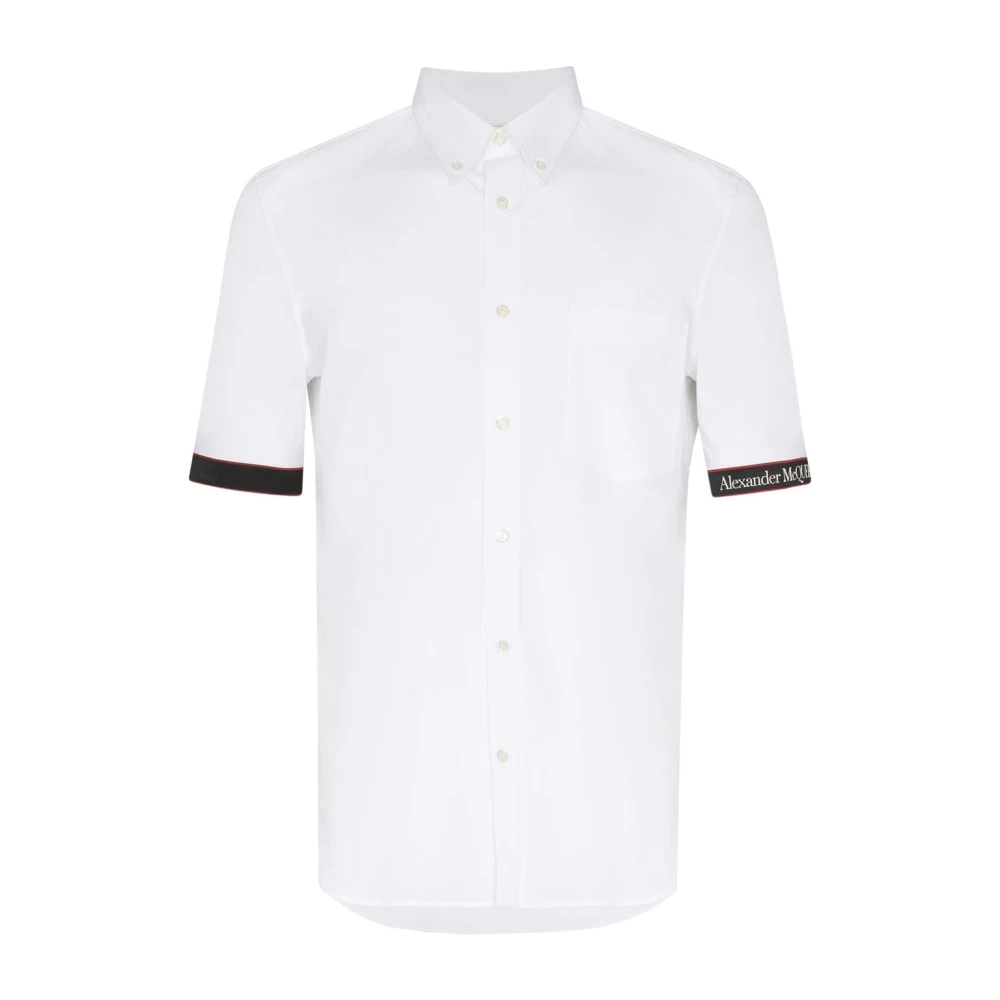 Alexander mcqueen Korte mouwen shirt met logo White Heren