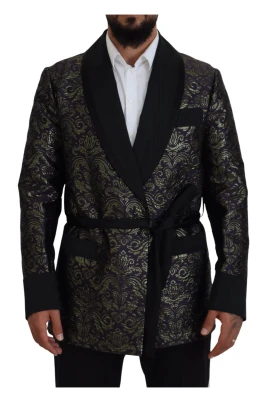Guld Jacquard Kimono Jacka