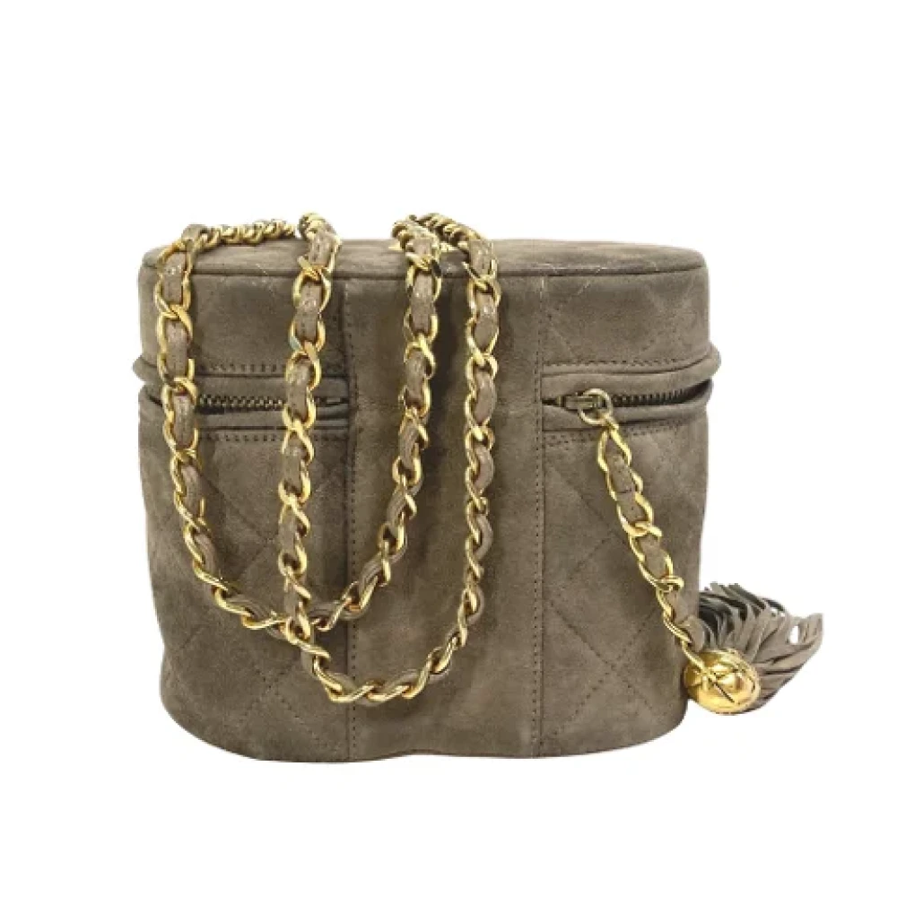 Chanel Vintage Pre-owned Suede chanel-bags Brown Dames