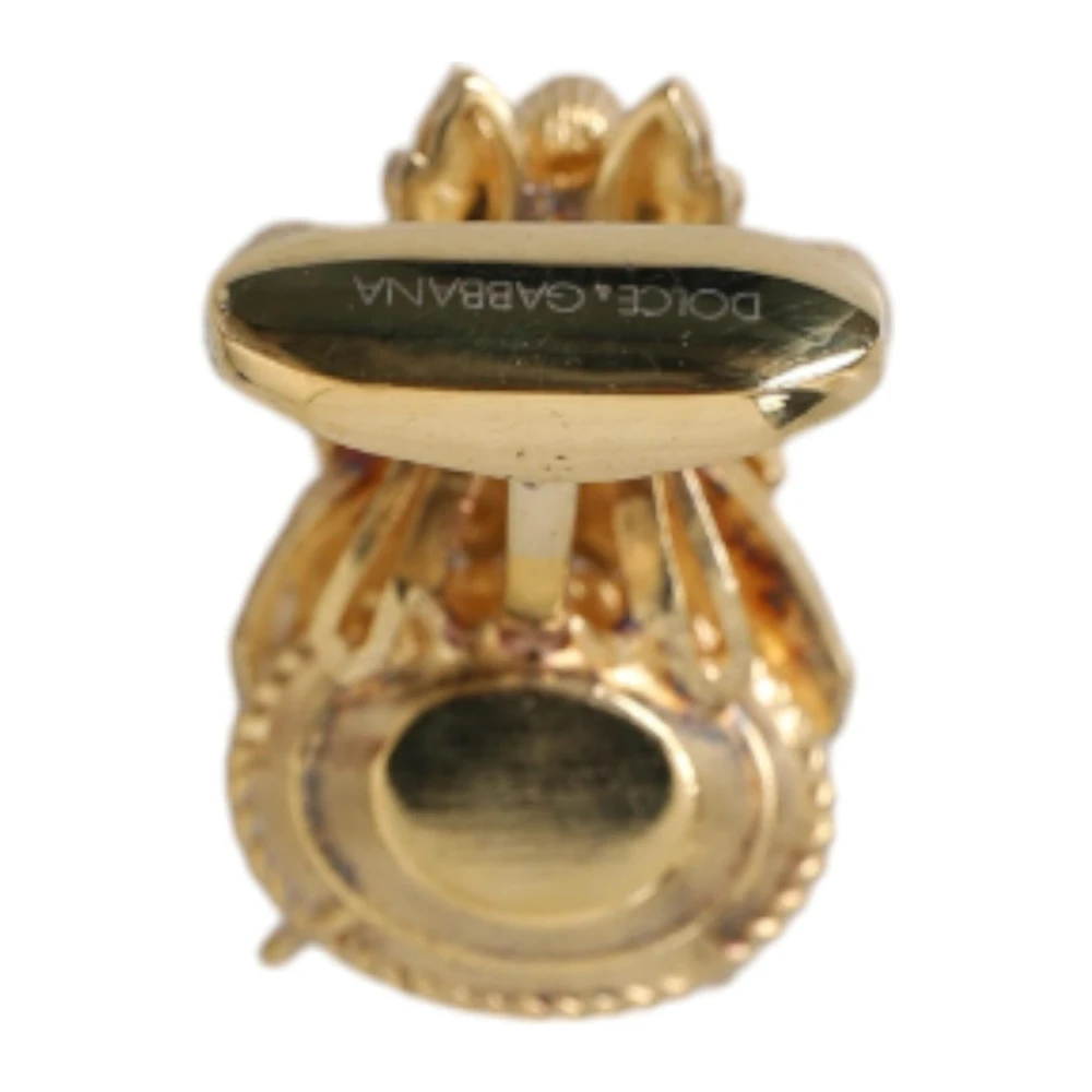 Dolce & Gabbana Kristallen manchetknopen met logodetails Yellow Heren
