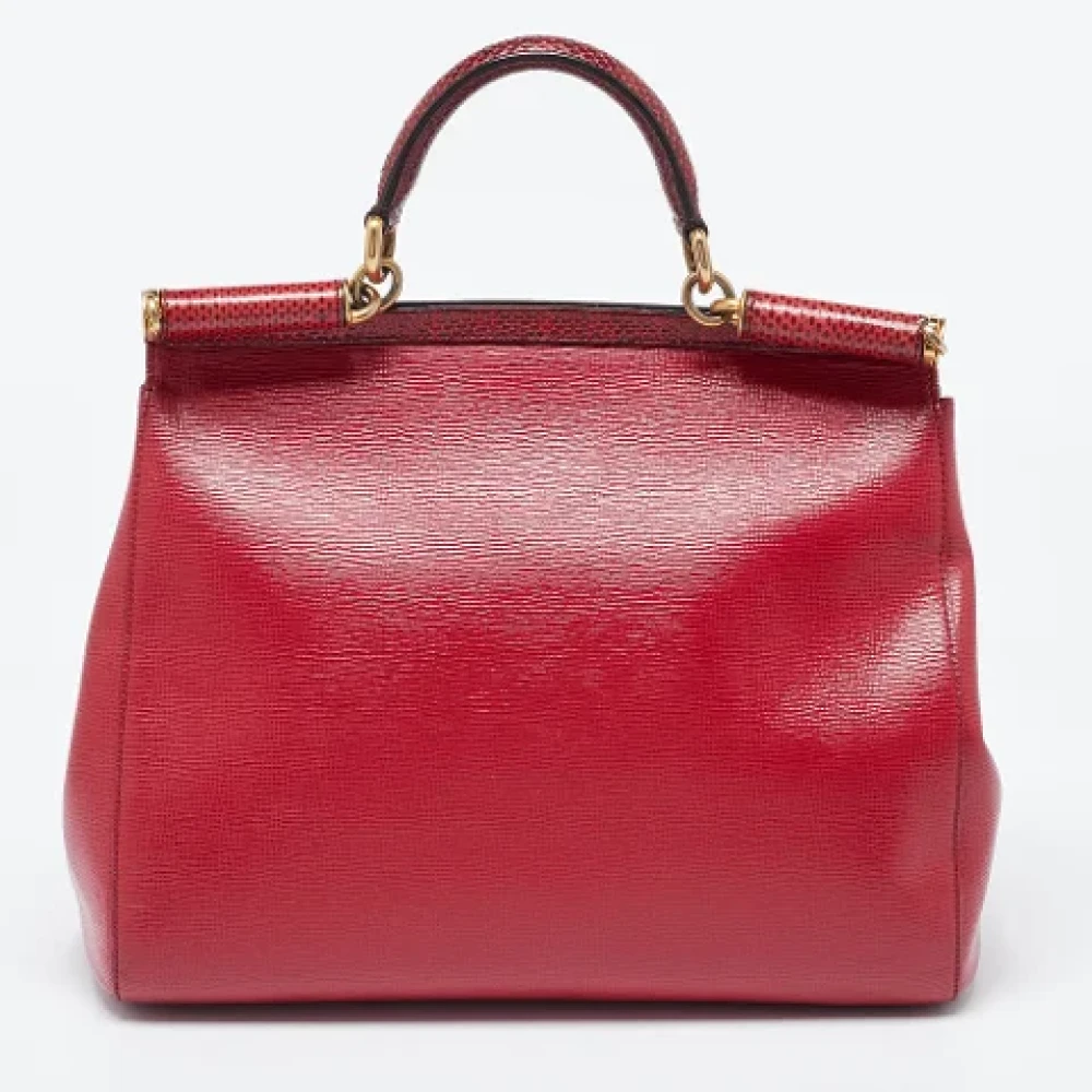 Dolce & Gabbana Pre-owned Leather handbags Red Dames