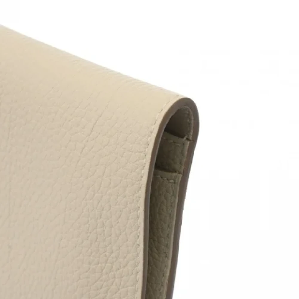 Hermès Vintage Pre-owned Leather wallets Beige Dames
