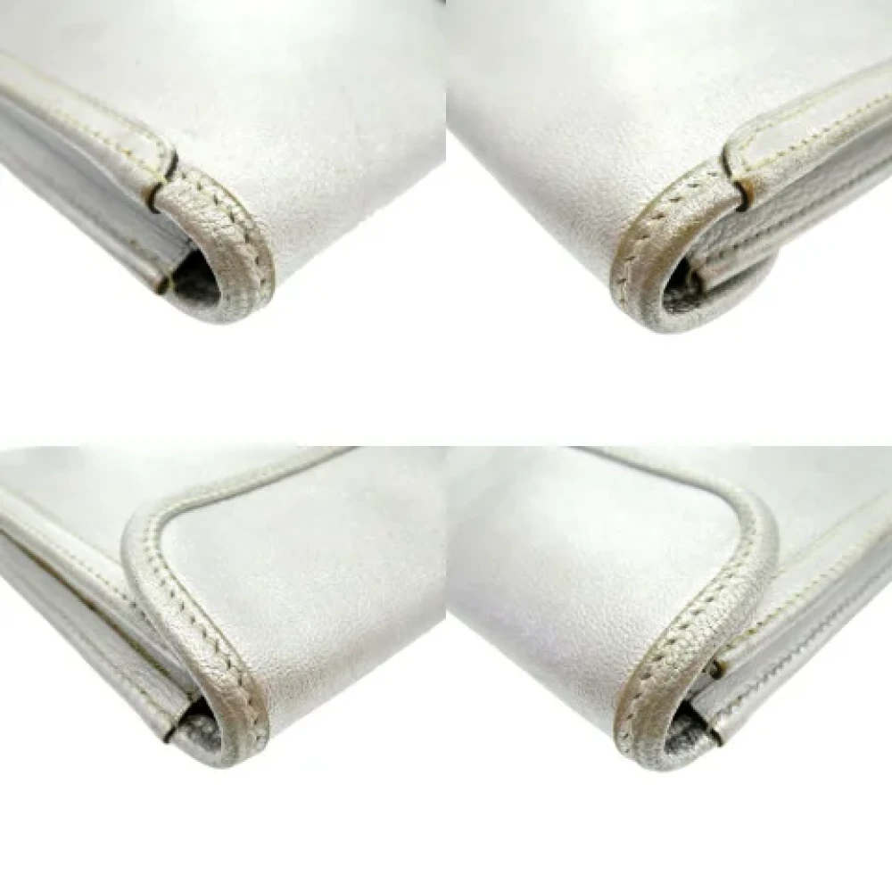 Hermès Vintage Pre-owned Fabric clutches White Dames