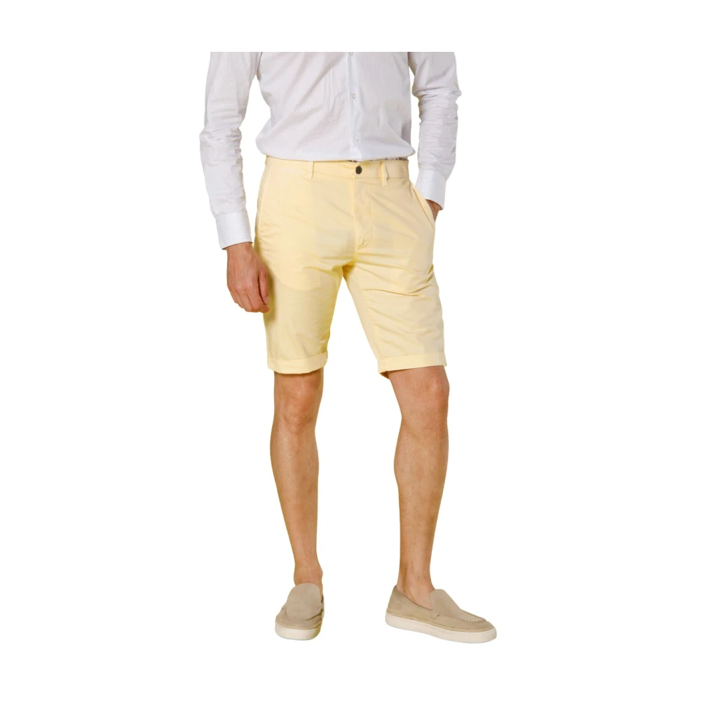 Mason's Stretch Gabardine Bermuda Shorts voor Heren Yellow Heren