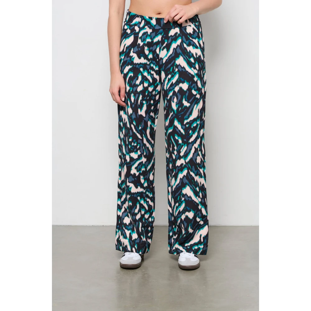 &Co Woman Wijde Bruin Suède Broek Multicolor Dames