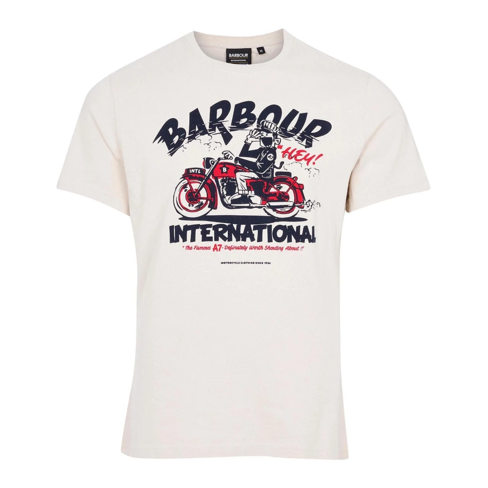 Barbour Legendary A7 Vintage Logo T-Shirt Beige Heren