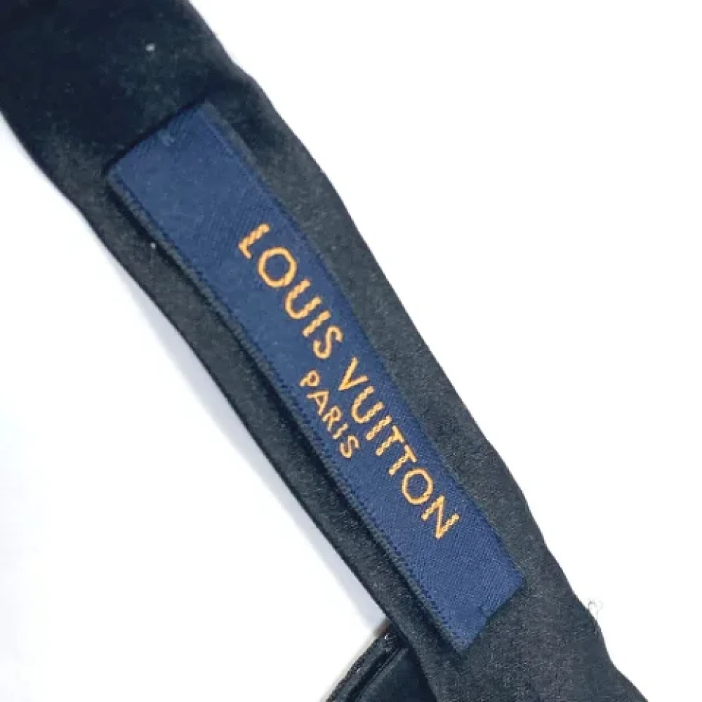 Louis Vuitton Vintage Pre-owned Silk home-office Black Dames