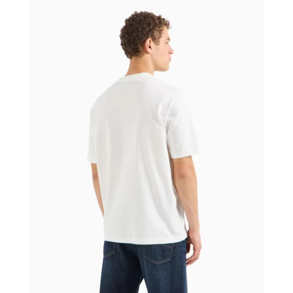 Armani Exchange Relaxed Fit T-shirt White Heren