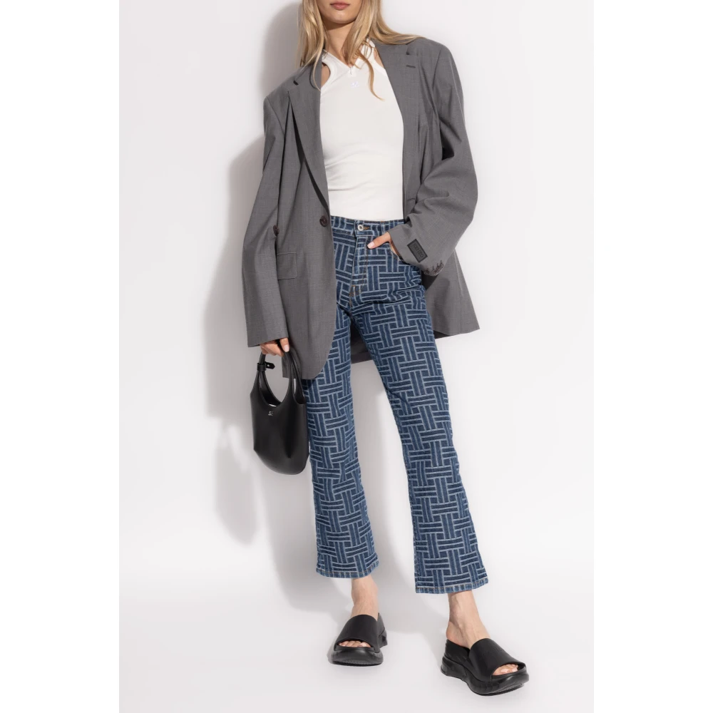 Kenzo Single-breasted blazer Gray Dames