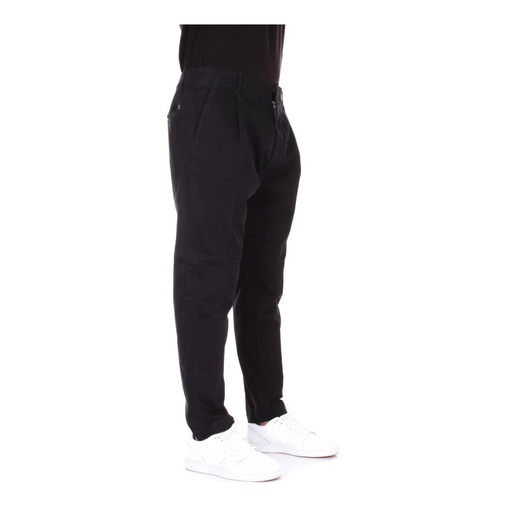 Dondup Zwarte Broek met Achterlogo Black Heren