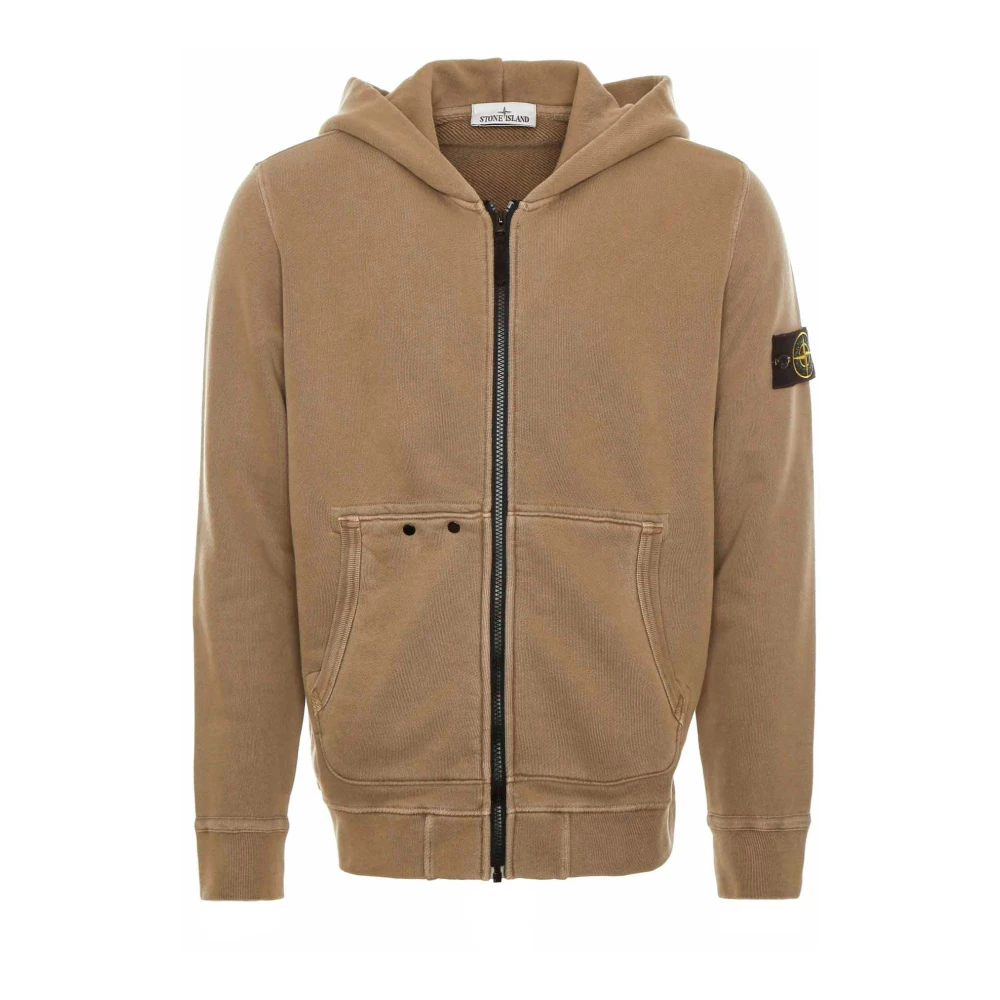 Stone Island Capuchon Sweatvest Brown Heren