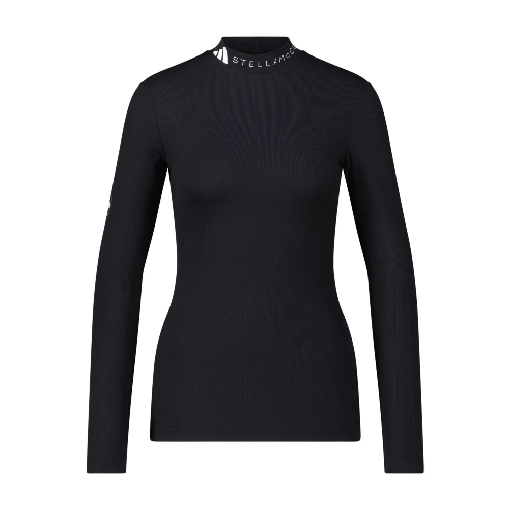 adidas by stella mccartney Sporty shirt met lange mouwen Black Dames