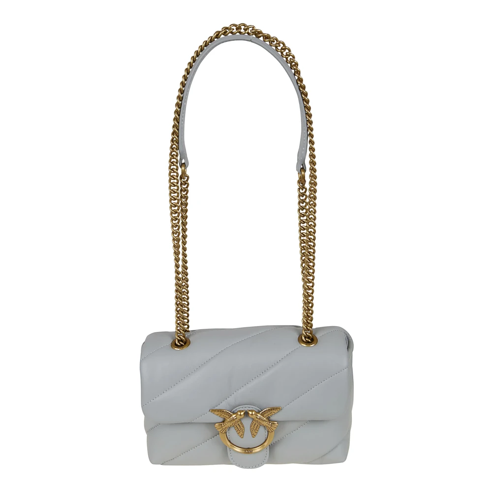Pinko Women's Gray Mini Love Puff Shoulder Bag