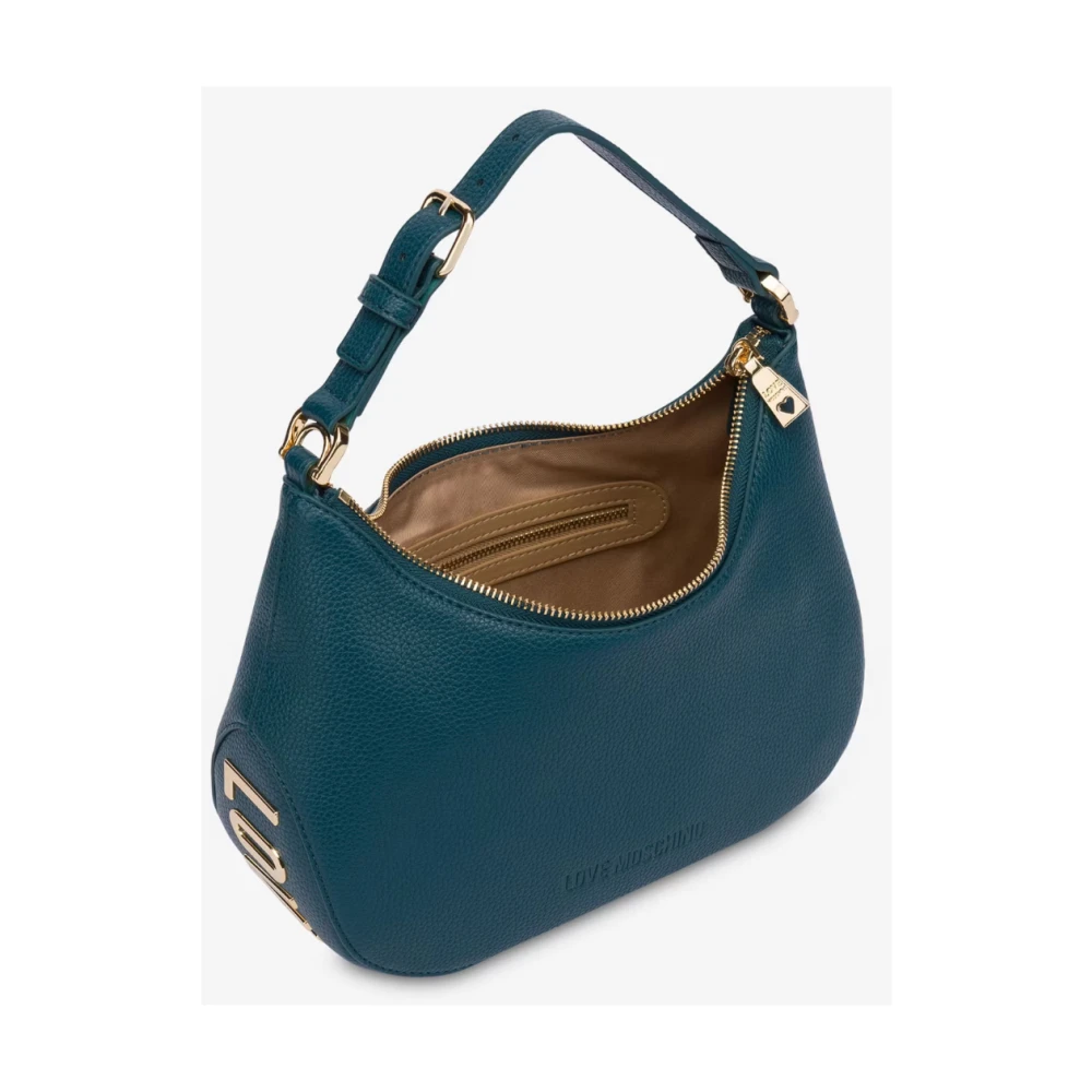 Love Moschino Maxi Logo Hobo Tas Green Dames