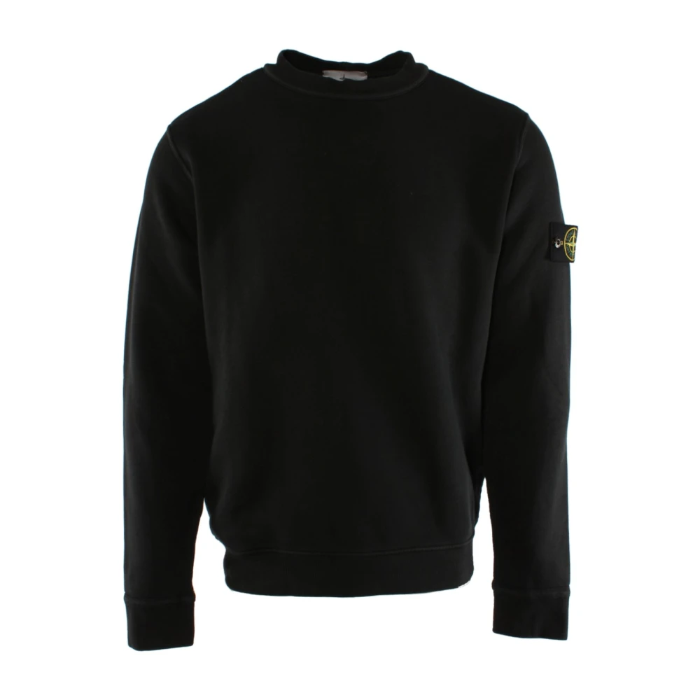 Stone Island Zwarte Katoenen Heren Trui Black Heren