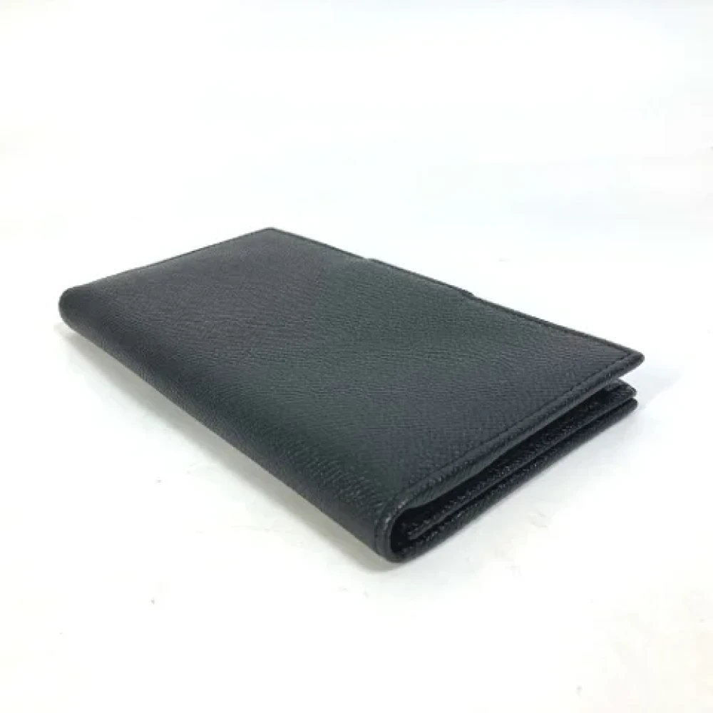 Bvlgari Vintage Pre-owned Leather wallets Black Heren