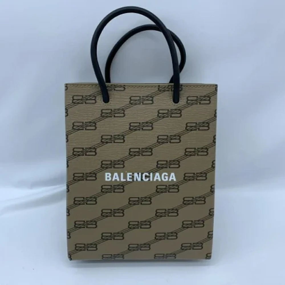 Balenciaga Vintage Pre-owned Fabric balenciaga-bags Beige Dames