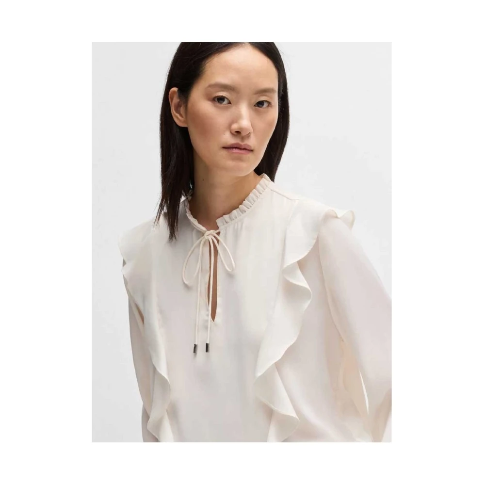 Hugo Boss Stijlvolle Shirt voor Mannen White Dames