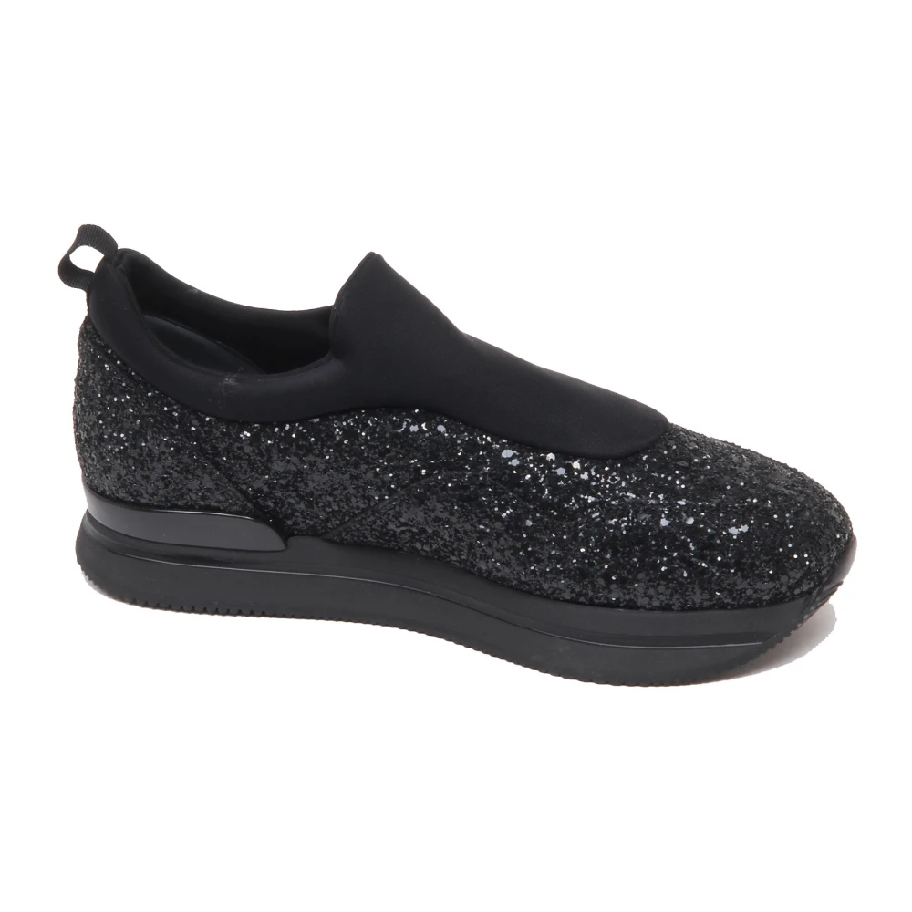 Hogan Glitter Slip On Schoen Restyling Dames Schoenen Zwart