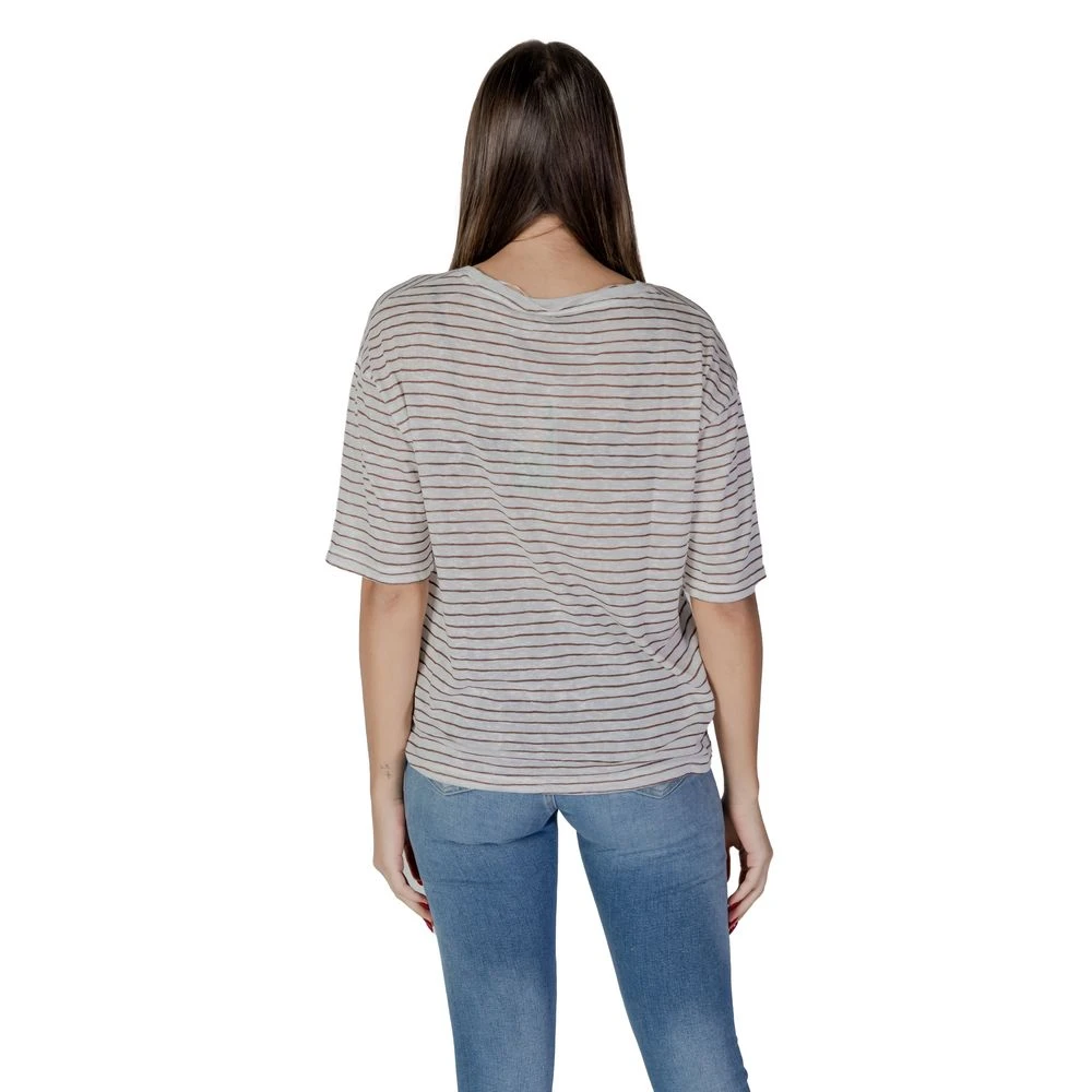 b.Young Bruine Dames T-shirt & Canvas Top Brown Dames