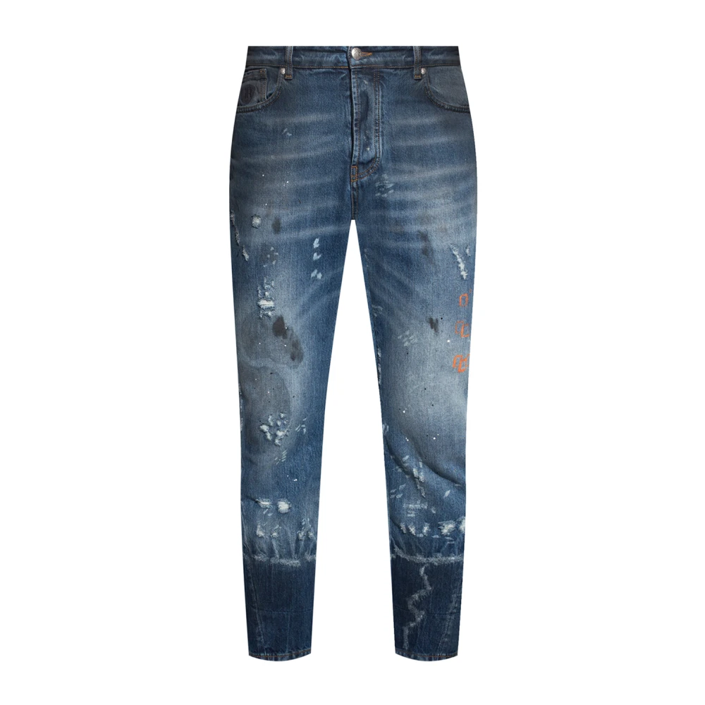 John Richmond Slitna Navy Slim-Fit Jeans Blue, Herr