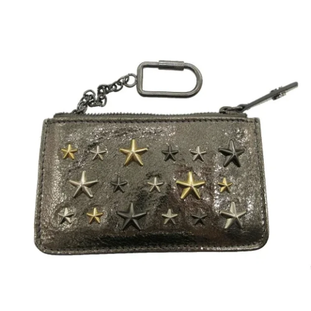 Jimmy Choo Pre-owned Leather wallets Gray Dames