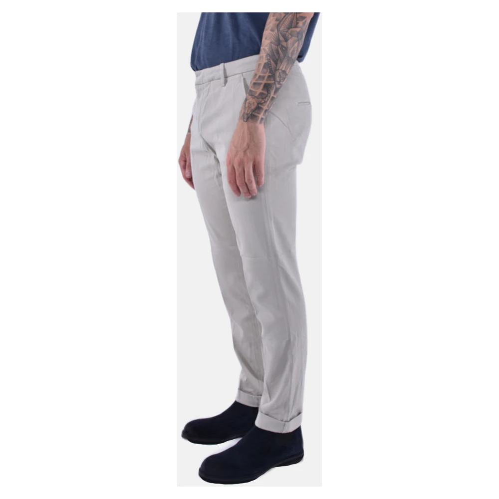 Dondup Regular Fit Lichtgrijze Broek Gray Heren