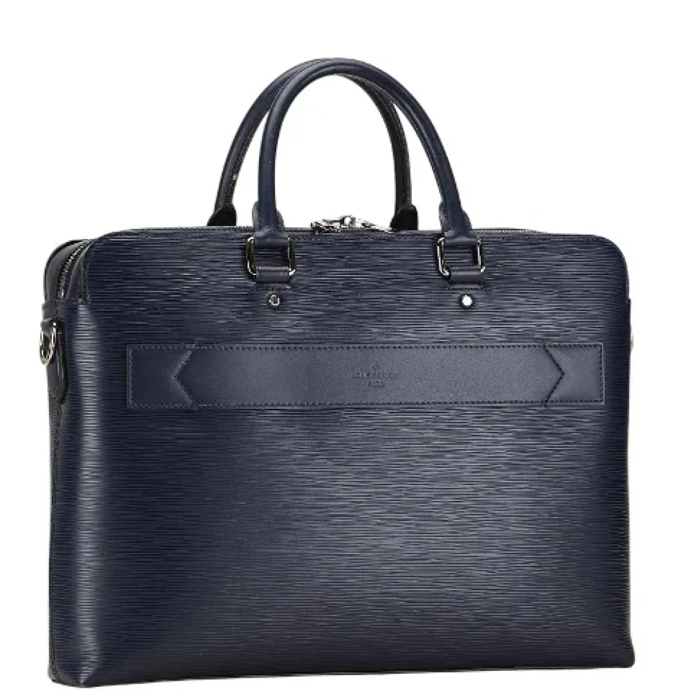 Louis Vuitton Vintage Pre-owned Leather handbags Blue Heren