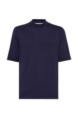 t-shirt-bleu-en-jersey-de-coton-col-montant
