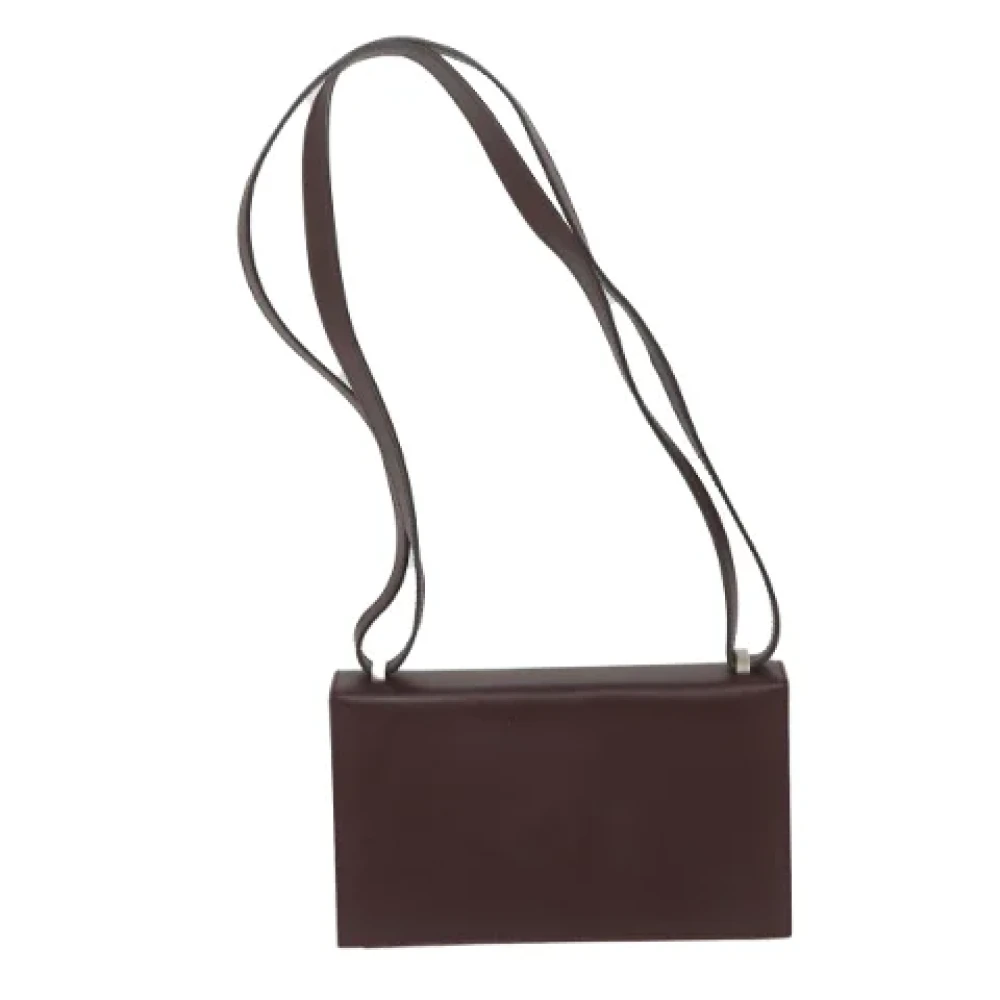 Salvatore Ferragamo Pre-owned Leather shoulder-bags Red Dames