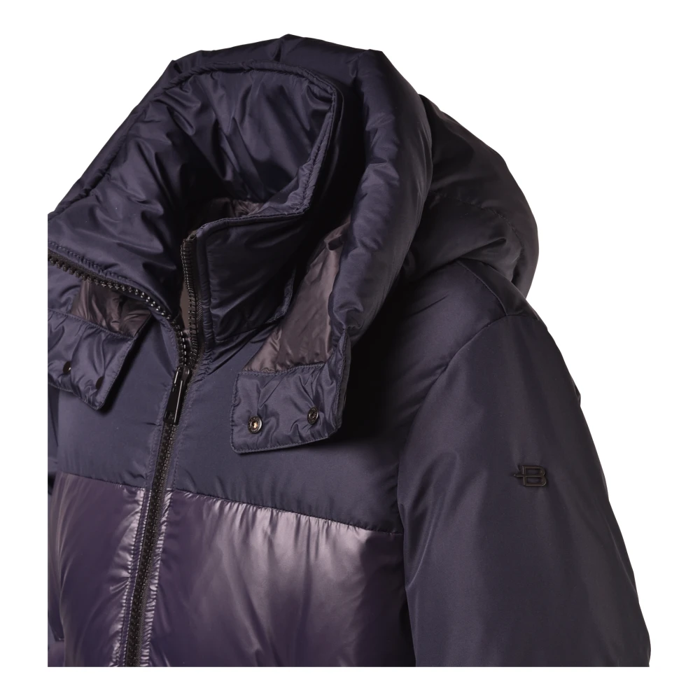Baldinini Down jacket in blue nylon Blue Heren