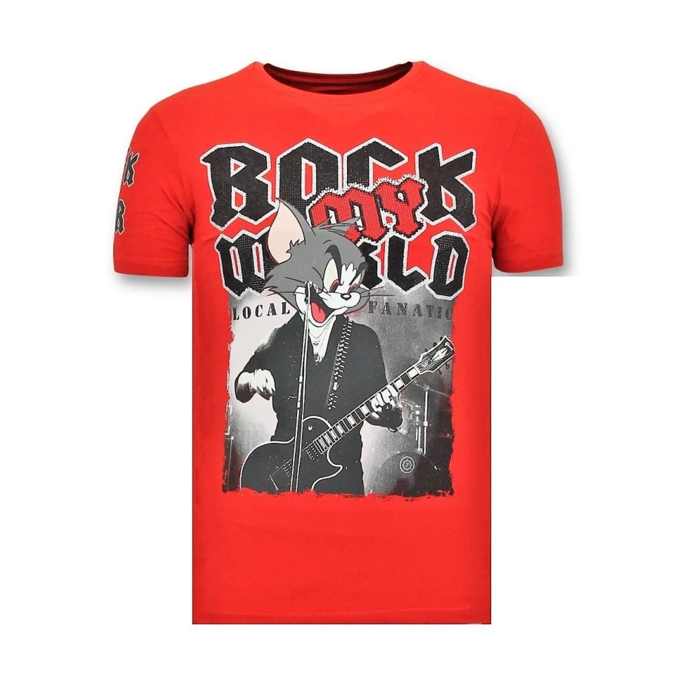 Eksklusiv T-shirt Mænd - Rock My World Cat