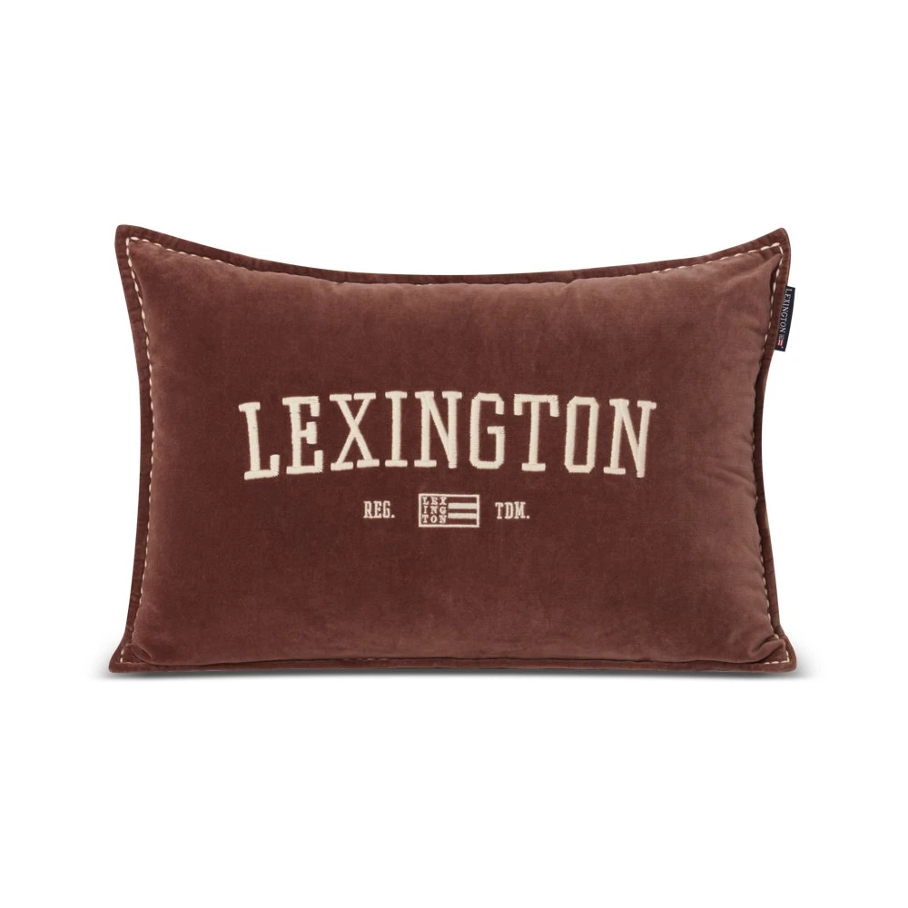 Brown Lexington Home Pute 60X40 M/Logo, Økologisk Bomullsfløyel Pillow