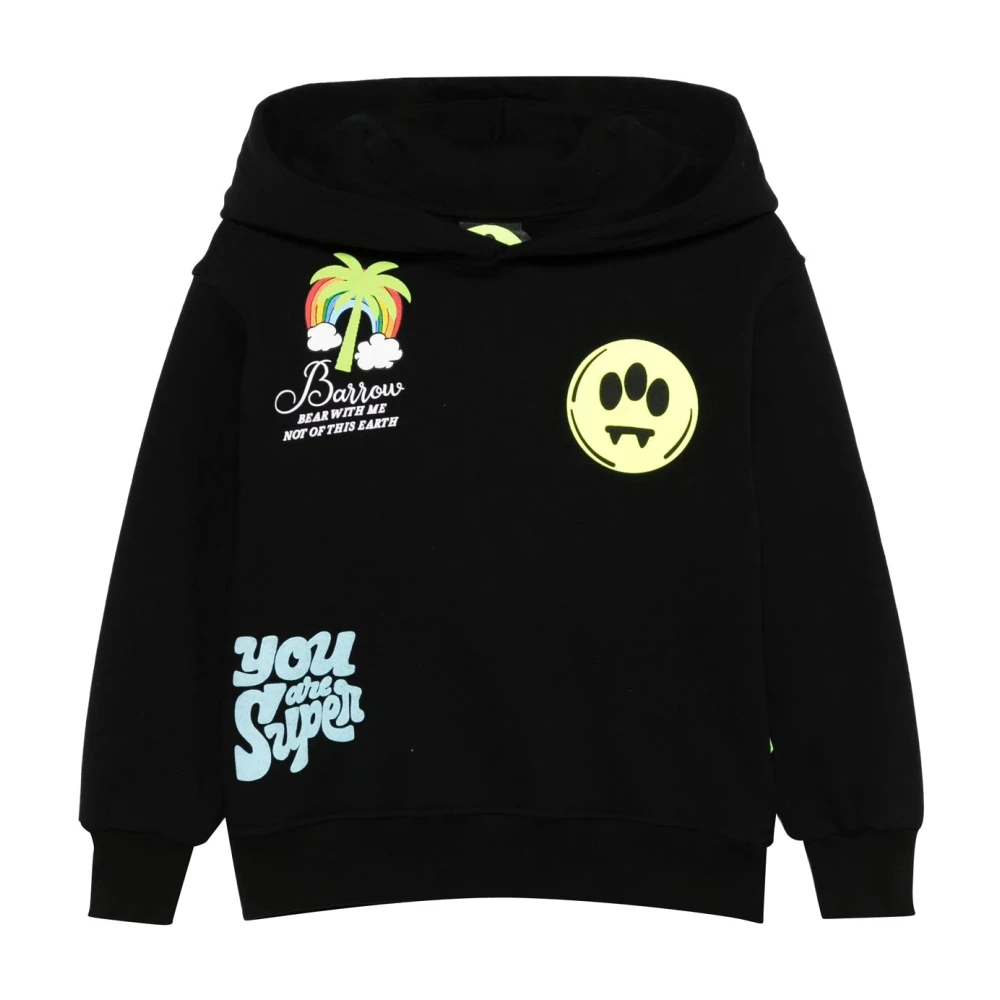 Barrow Black Kids Sweatshirts, Male, 10 Y, Hooded Sweatshirt