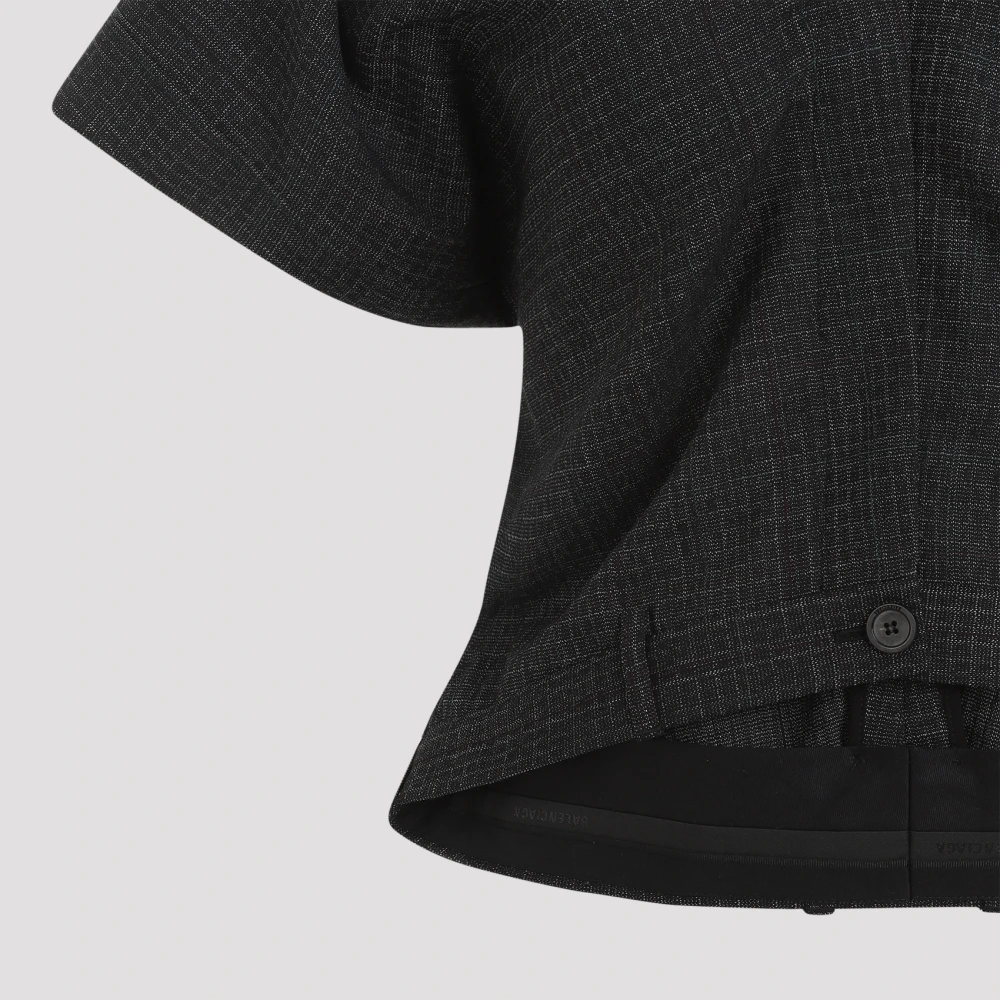 Balenciaga Op maat gemaakte broek top in zwart groen Black Dames