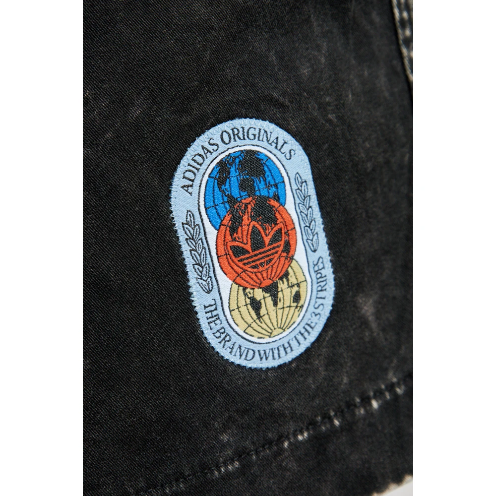 adidas Originals Katoenen shorts met vintage-effect Black Heren