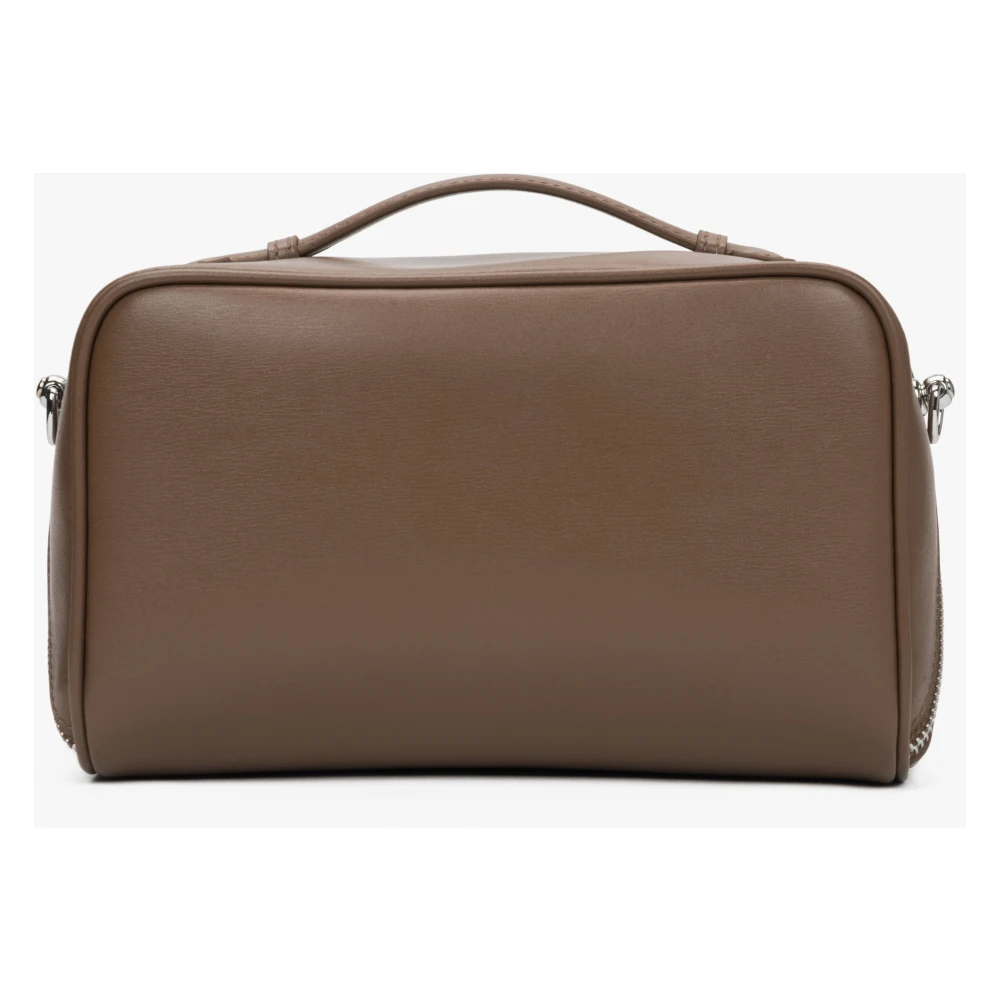 Estro Bruin Leren Compacte Make-uptas voor Vrouwen Brown Dames