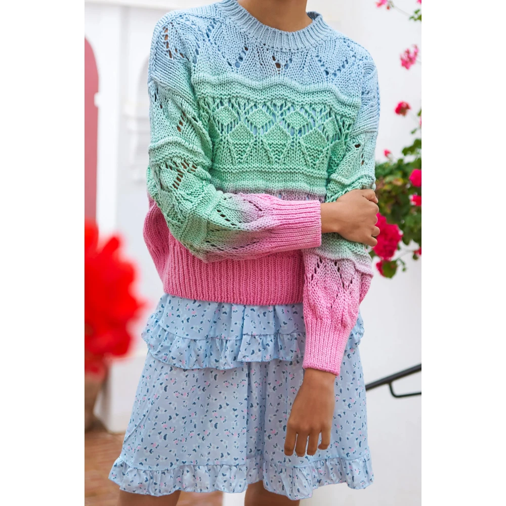 American Dreams Candy Ombre Katoenen Trui Multicolor Dames