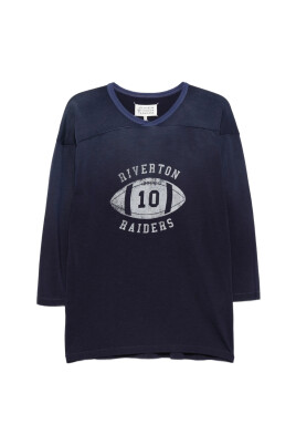 t-shirt-bleu-col-en-v-imprime-football