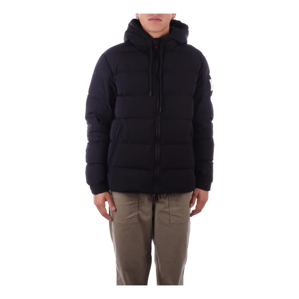 Afterlabel Zwarte Jas met Capuchon en Ritszakken Black Heren
