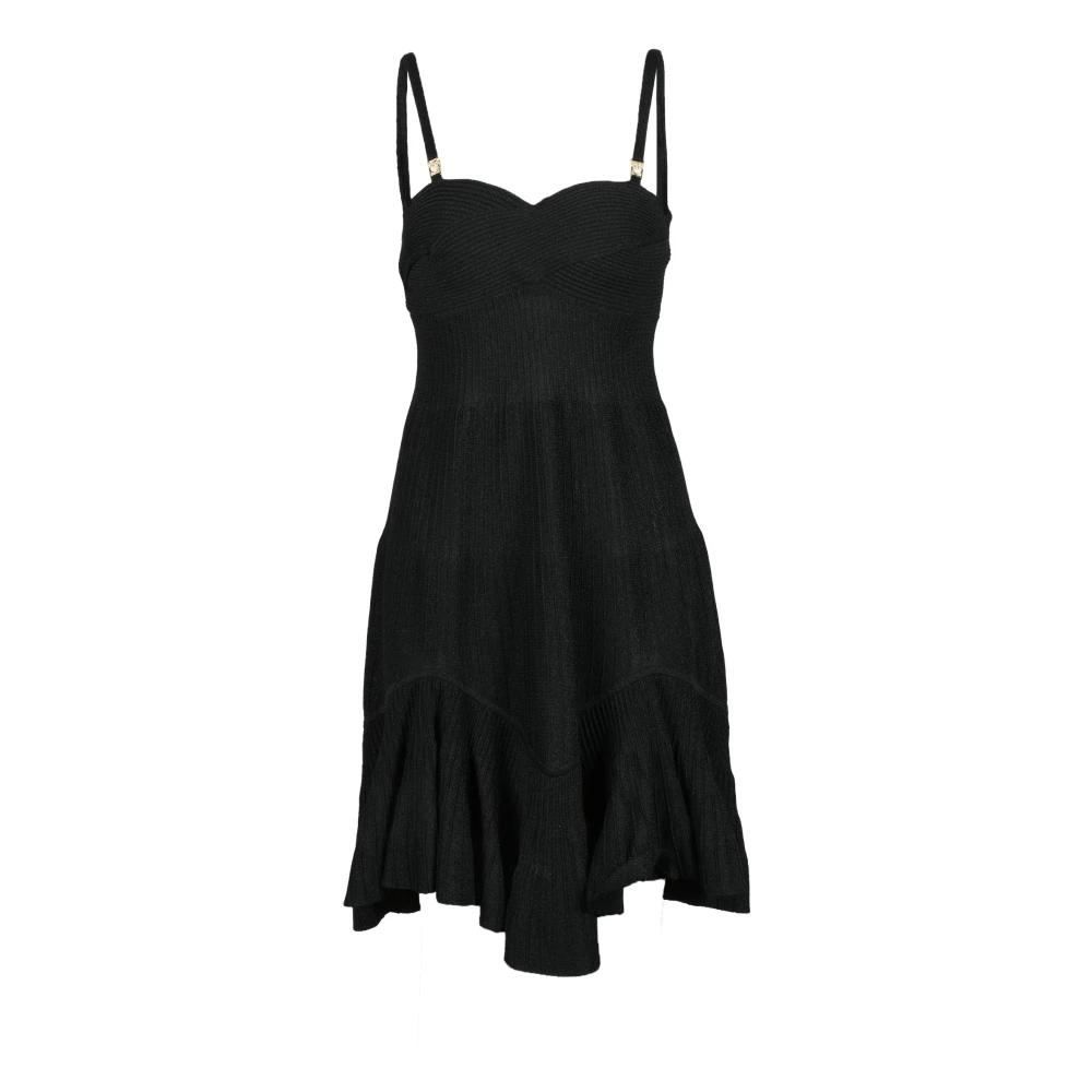Pinko Elegante jurk met unieke stofmix Black Dames