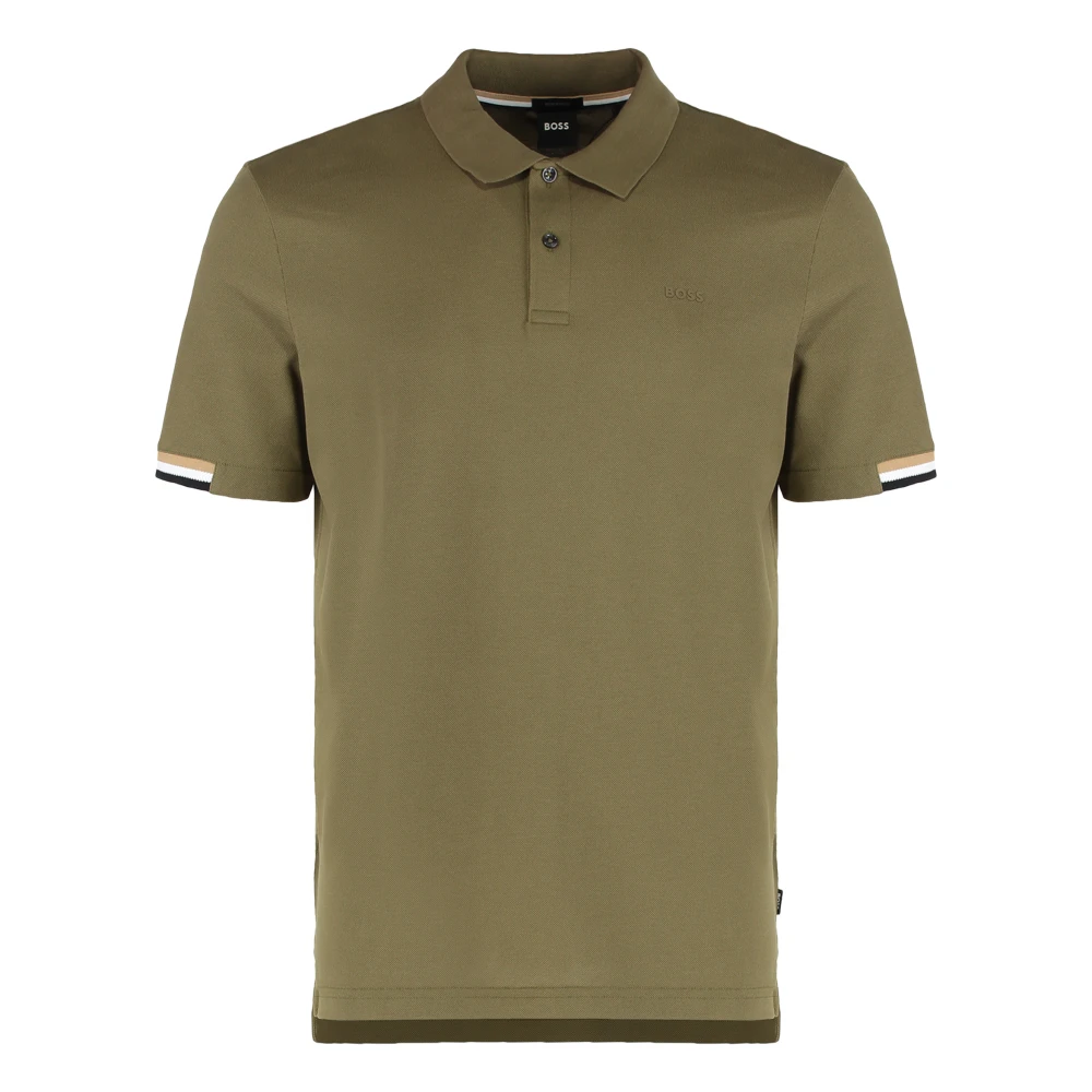 Hugo Men's Green Polo Shirts, Xs, Cotton Polo