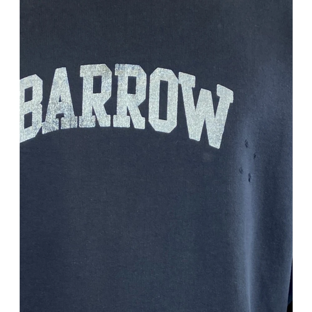 Barrow Zwarte Sweatshirt Over Model 180cm 76kg Black Heren
