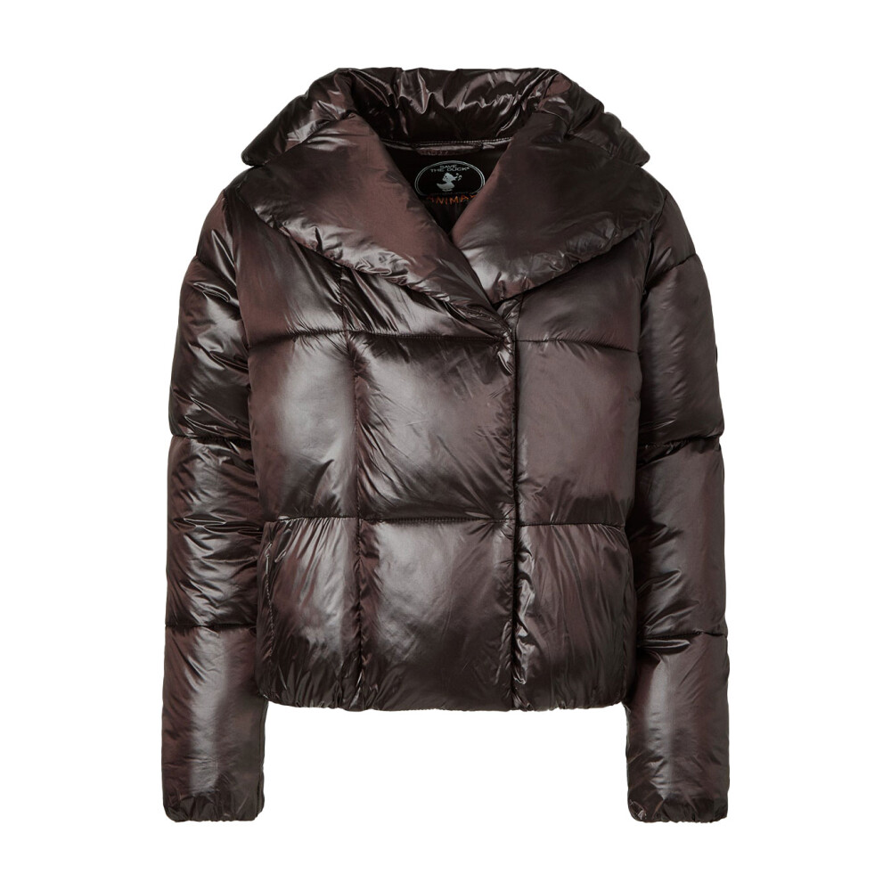 Bruine discount puffer jas